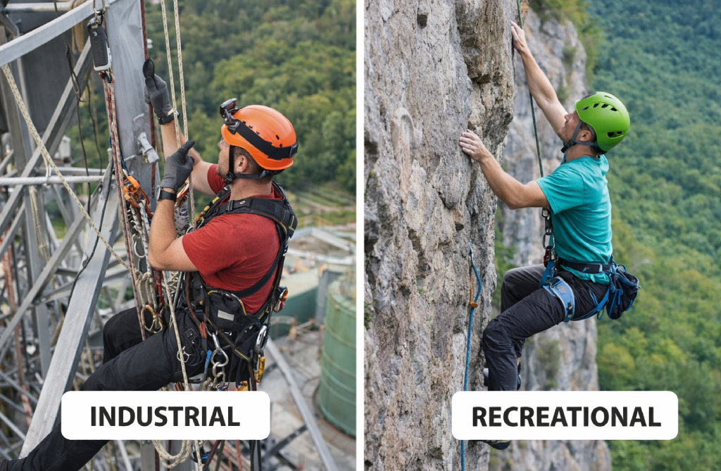 Industrial Rope Access vs Recreational Rock Climbing: Key Differences