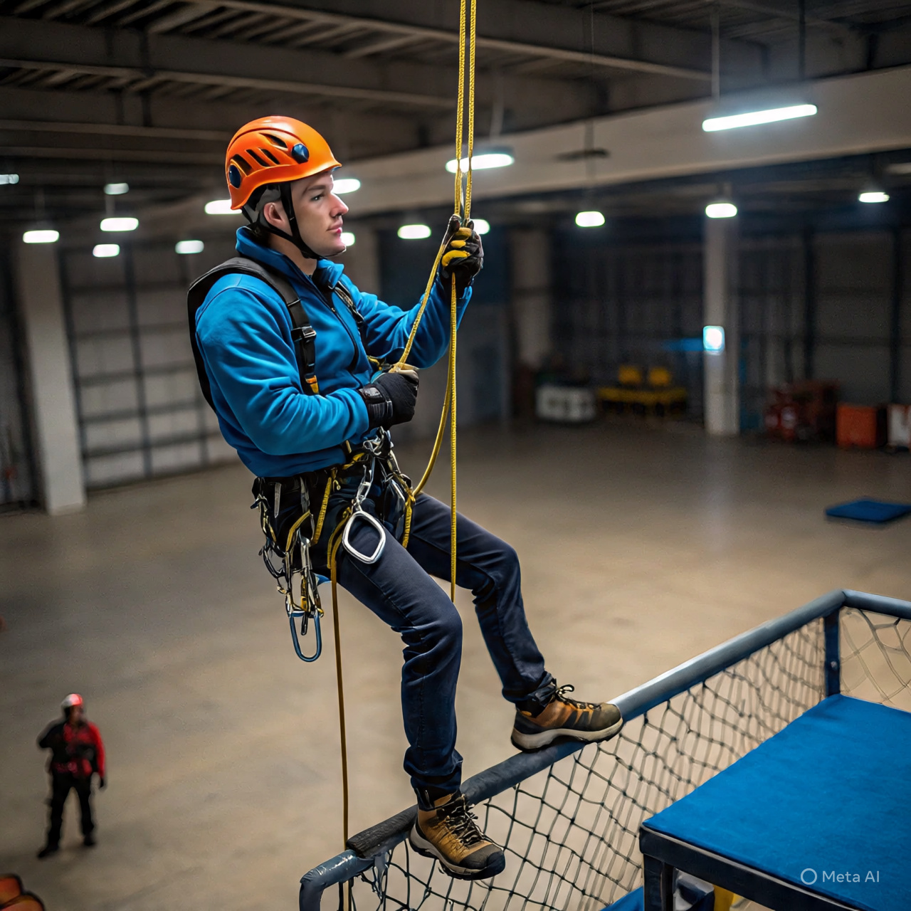 Building relationships within the rope access community - two technicians collaborating on a construction project Professional Rope Access Networking